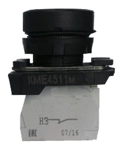 КМЕ 4110м УХЛ3, чёрный, 1но+0нз, цилиндр, IP40  (ЭТ)