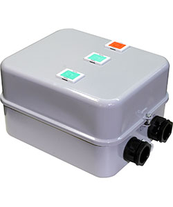 ПМ12-063621 У2 В, 220В, 4з+4р, 63А, реверс.,с реле 53,5-63,0А,в корпусе IP54,с кн.ПУСК+СТОП+R  (ЭТ)