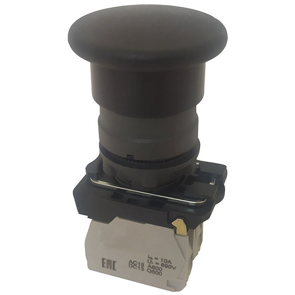 КМЕ 5502м УХЛ2, чёрный, 0но+2нз, гриб без фиксации, IP54  (ЭТ)