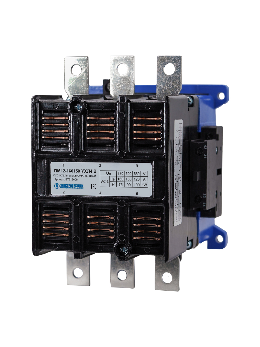 ПМ12-160150 УХЛ4 В, 110В, 2з+2р, 160А, нереверсивный, без реле, IP20  (ЭТ)
