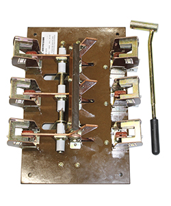 ПБ-34 П У3, 400А, 380В, гетинаксовое основание, правая боковая рукоятка, IP00, с д/г камерами  (ЭТ)
