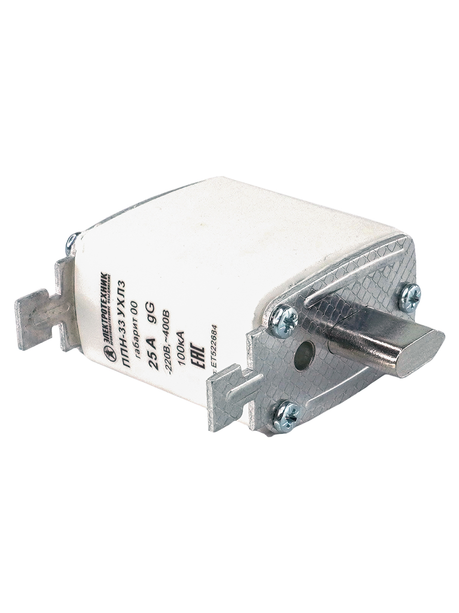 Плавкая вставка ППН-33 УХЛ3,  25А, габарит 00, IP00  (ЭТ)