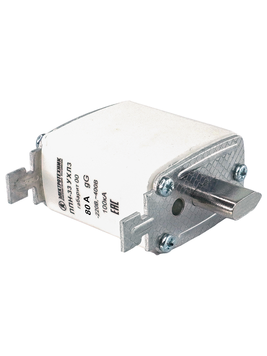 Плавкая вставка ППН-33 УХЛ3,  80А, габарит 00, IP00  (ЭТ)