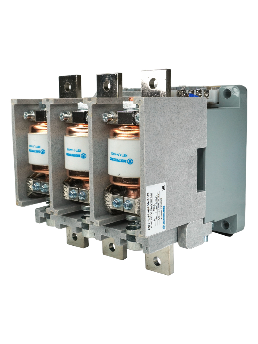 КВТ-1,14-4/400-3 У3, 3п, 400А, 110В AC/DC, 4з+3р, нереверсивный, без реле, IP00  (ЭТ)