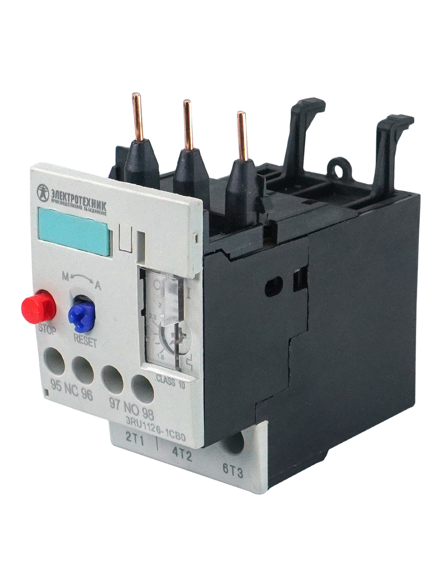 3RU1126-1FB0,3-пол.,1.5кВт,3.5....5А,1НО+1НЗ,типоразм.S0,ручн/автомат.сброс,винт.клеммы,IP20 (ЭТ)