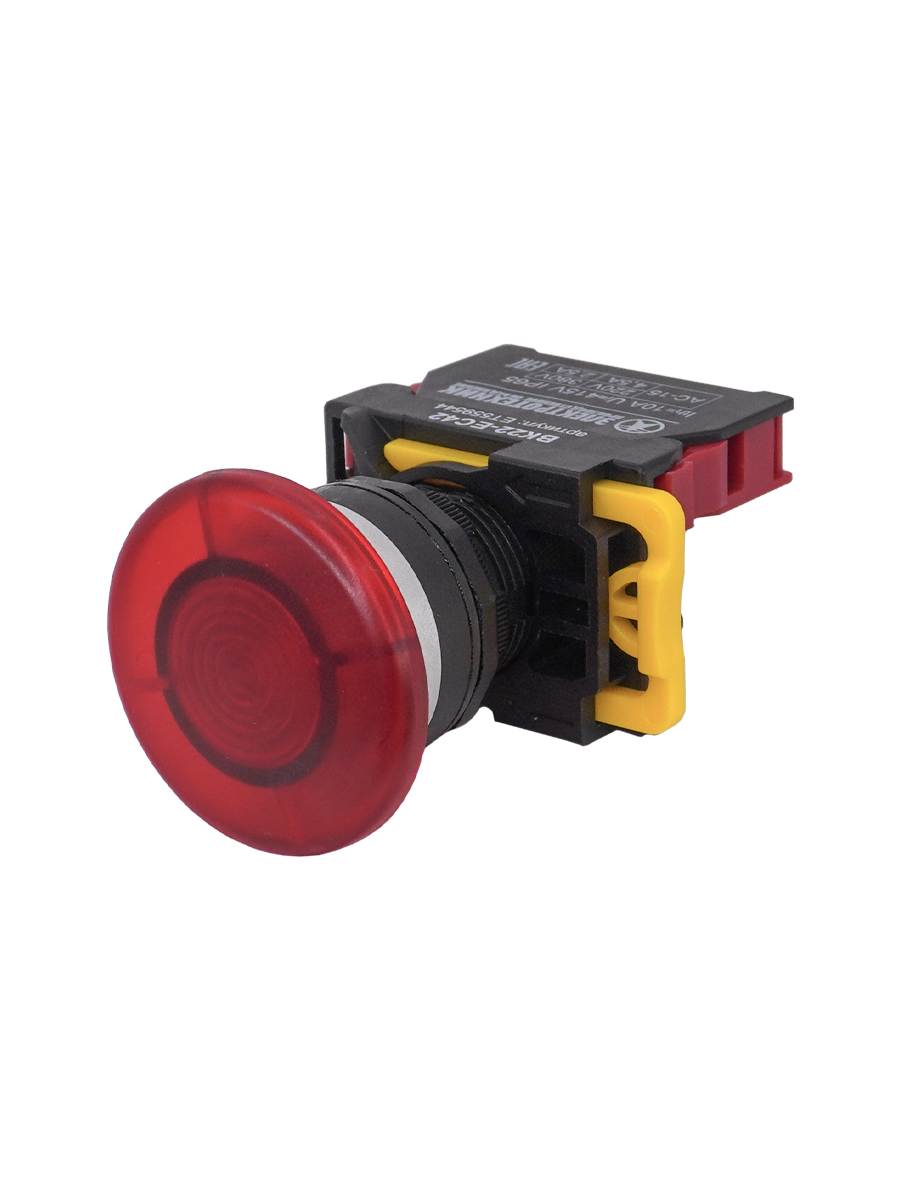 ВК22-EC42-65У1, красный, 1НЗ, гриб без фиксации 40мм, d22мм, IP65  (ЭТ)