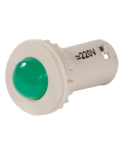 СКЛ-11-Л-2-220, зеленая, 220В AC/DC, d=27, сила света 20 мКд  (ЭТ)