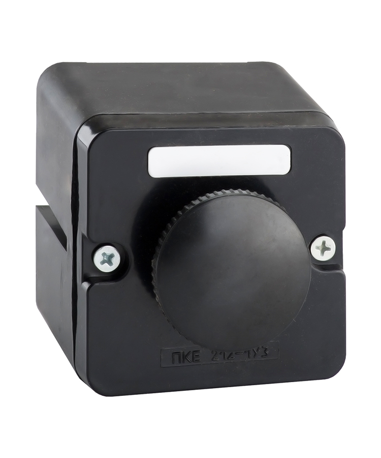 ПКЕ 212-1 У3, 10А, 660В, 1 элемент, чёрный гриб с фиксацией, накладной, IP40  (ЭТ)