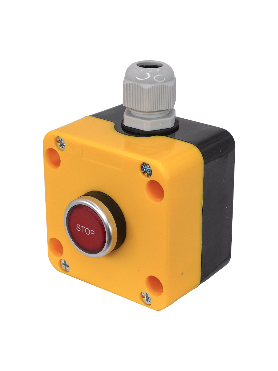 ПКУ22-1142-65У1, 1 красный цилиндр "Stop" (НЗ), IP65  (ЭТ)