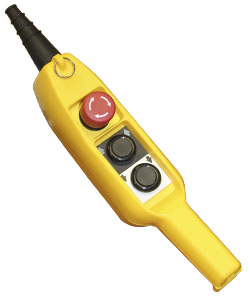 ПКТ-20БР У2, IP65, кнопка БЛОКИРОВКА  с фиксацией (красная), рукоятка, вверх, вниз, 2NO  (ЭТ)